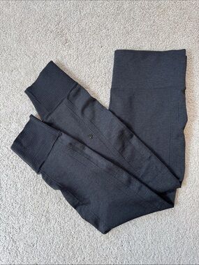 lululemon Ebb to Street Seamless Leggings Charcoal Grey Sz10